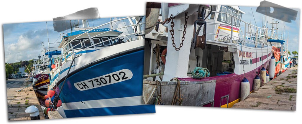 bateau de pêche dans le port de Cherbourg