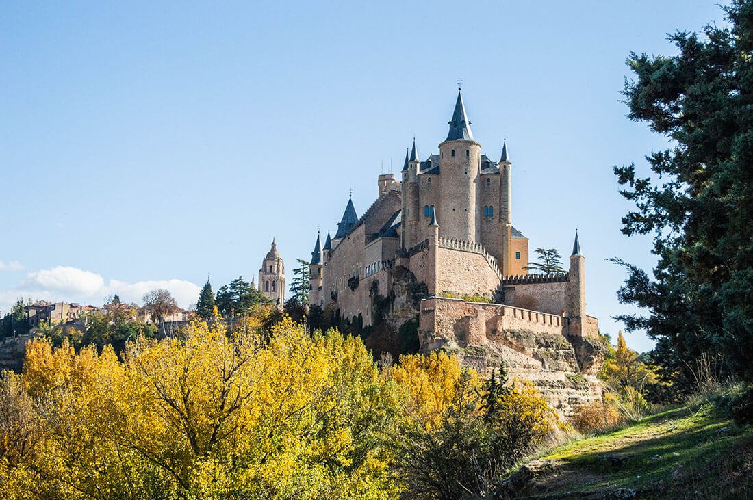 Vue sur un château médiéval espagnol